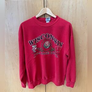 Vintage Nutmeg Wisconsin Badgers 94 Rose Bowl Crewneck Sweatshirt Size Large